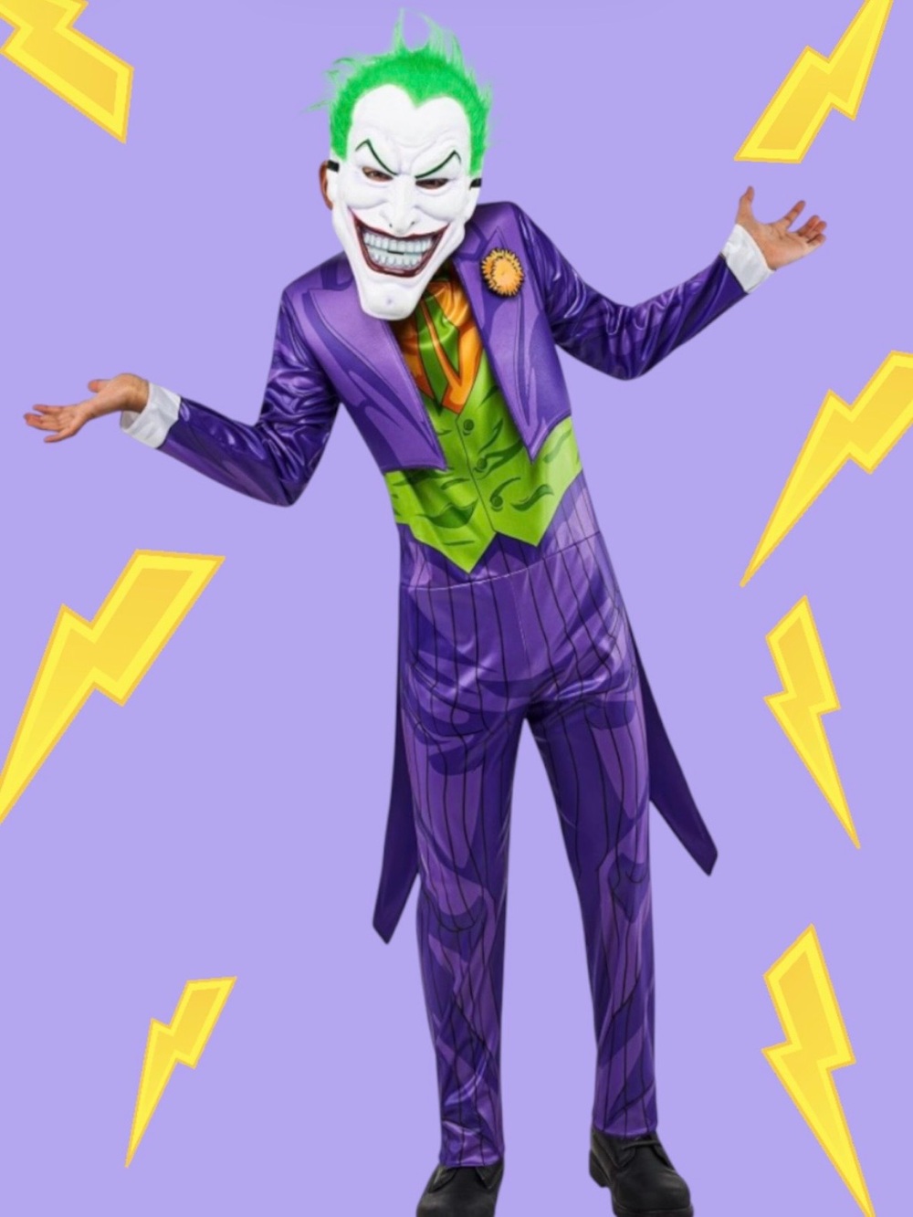Purple Joker Costume with White Mask